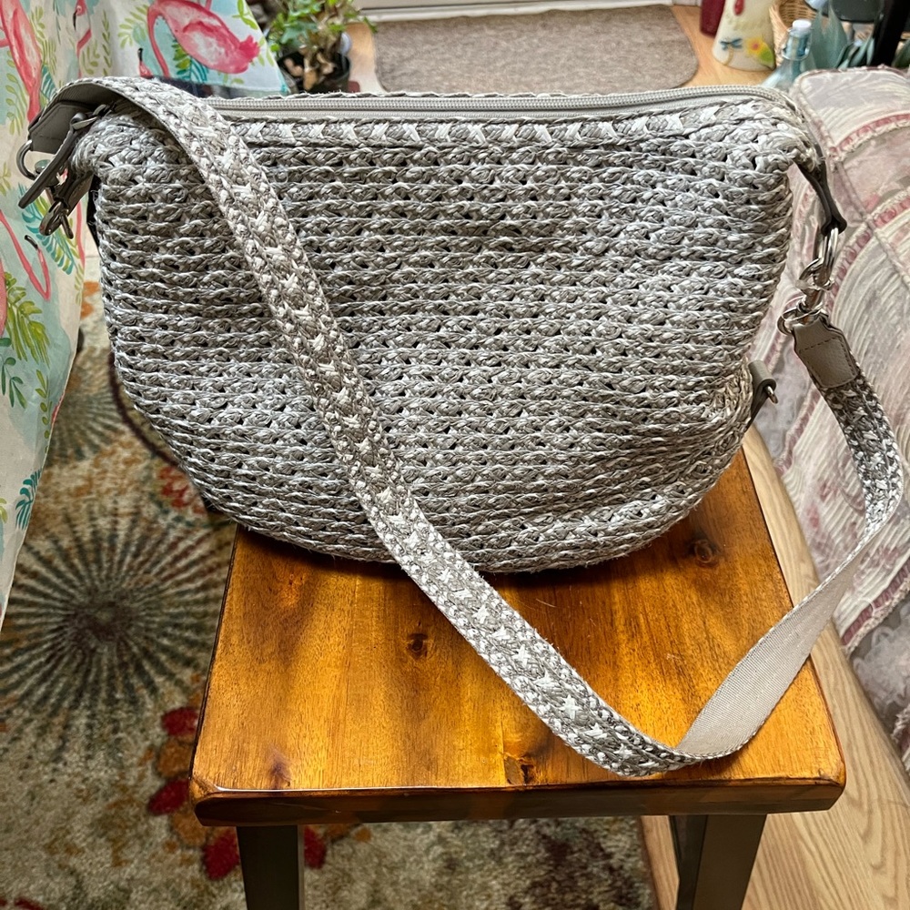 Eric Javits Woven Squishee Bag Plus Cosmetic Bag